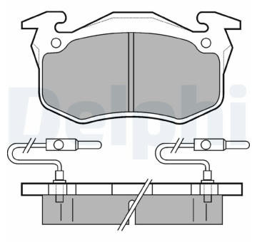 Sada brzdových destiček, kotoučová brzda DELPHI LP350