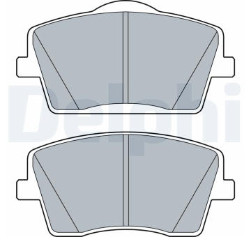 Sada brzdových destiček, kotoučová brzda DELPHI LP3515