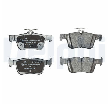 Sada brzdových destiček, parkovací brzda DELPHI LP3590