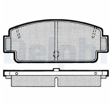 Sada brzdových destiček, parkovací brzda DELPHI LP363
