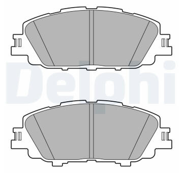 Sada brzdových destiček, kotoučová brzda DELPHI LP3647