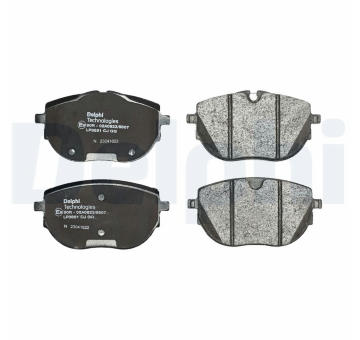 Sada brzdových destiček, kotoučová brzda DELPHI LP3651