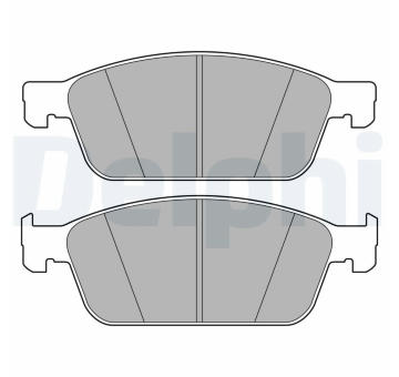 Sada brzdových destiček, kotoučová brzda DELPHI LP3666
