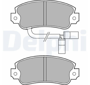 Sada brzdových destiček, kotoučová brzda DELPHI LP433