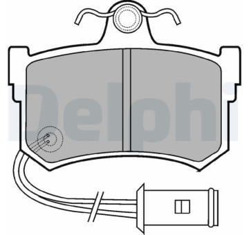 Sada brzdových destiček, kotoučová brzda DELPHI LP434