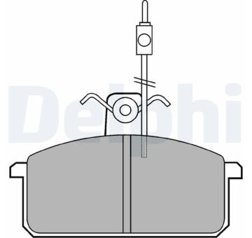 Sada brzdových destiček, kotoučová brzda DELPHI LP436