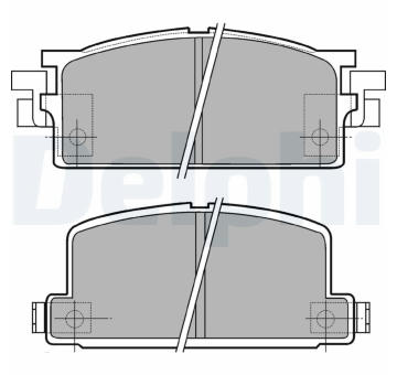 Sada brzdových destiček, parkovací brzda DELPHI LP462