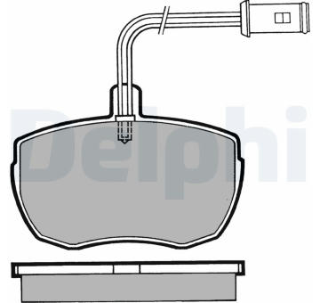 Sada brzdových destiček, parkovací brzda DELPHI LP471