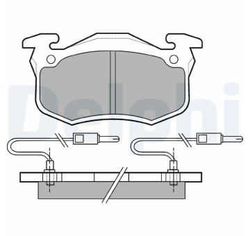 Sada brzdových destiček, kotoučová brzda DELPHI LP491