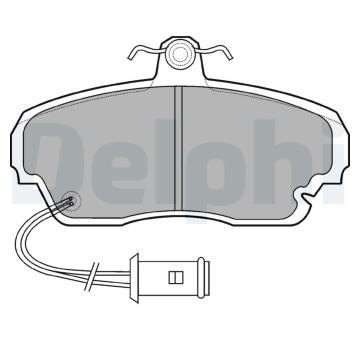 Sada brzdových destiček, kotoučová brzda DELPHI LP558