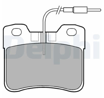 Sada brzdových destiček, kotoučová brzda DELPHI LP563