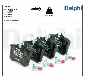Sada brzdových platničiek kotúčovej brzdy DELPHI LP565-17B1