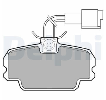 Sada brzdových destiček, kotoučová brzda DELPHI LP592