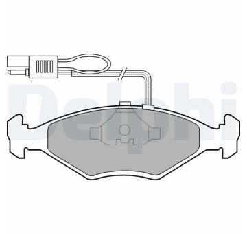 Sada brzdových destiček, kotoučová brzda DELPHI LP604