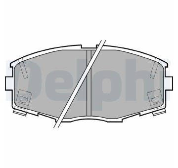 Sada brzdových destiček, kotoučová brzda DELPHI LP614
