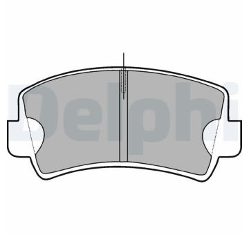 Sada brzdových destiček, parkovací brzda DELPHI LP71