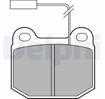 Sada brzdových destiček, kotoučová brzda DELPHI LP712