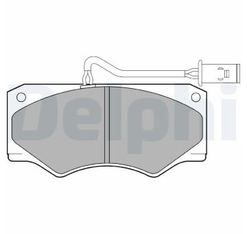 Sada brzdových destiček, kotoučová brzda DELPHI LP833