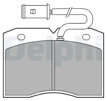 Sada brzdových destiček, kotoučová brzda DELPHI LP863