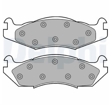 Sada brzdových destiček, kotoučová brzda DELPHI LP889