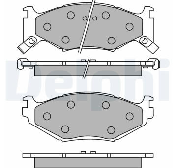 Sada brzdových destiček, kotoučová brzda DELPHI LP891