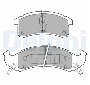 Sada brzdových destiček, kotoučová brzda DELPHI LP897
