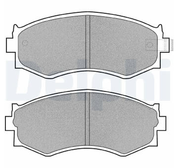 Sada brzdových destiček, parkovací brzda DELPHI LP916