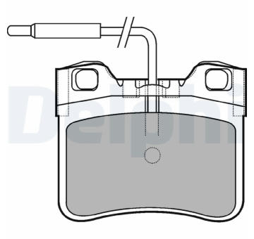 Sada brzdových destiček, parkovací brzda DELPHI LP994