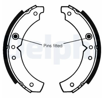 Sada brzdových čelistí DELPHI LS1045