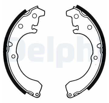 Sada brzdových čelistí, parkovací brzda DELPHI LS1138