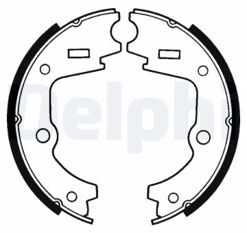 Sada brzdových čelistí, parkovací brzda DELPHI LS1199