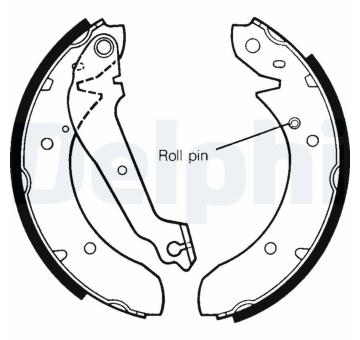 Sada brzdových čelistí DELPHI LS1244