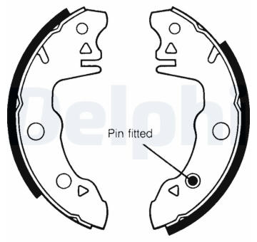 Sada brzdových čelistí, parkovací brzda DELPHI LS1259