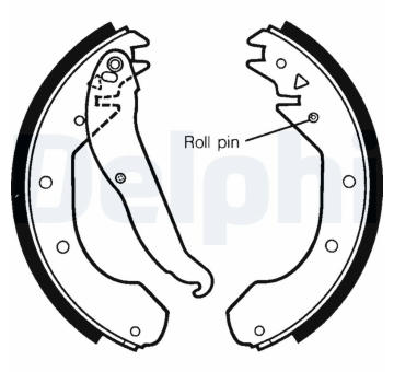 Sada brzdových čelistí DELPHI LS1297