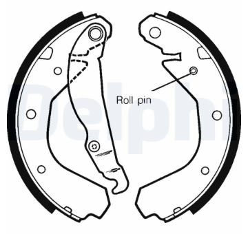Sada brzdových čelistí DELPHI LS1307