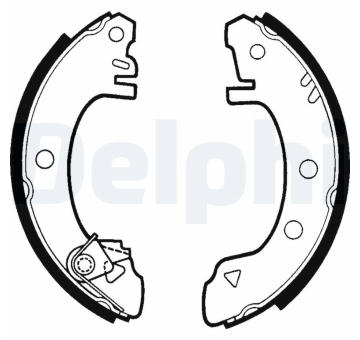 Sada brzdových čelistí, parkovací brzda DELPHI LS1321