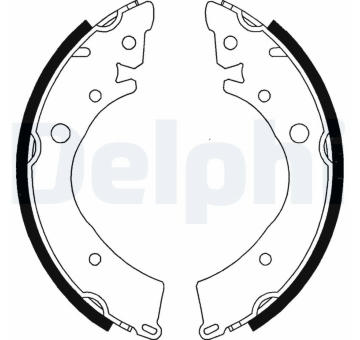 Sada brzdových čelistí, parkovací brzda DELPHI LS1341
