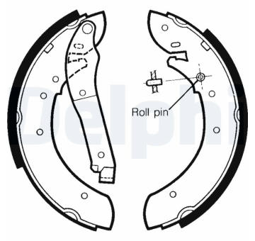 Sada brzdových čelistí DELPHI LS1349