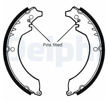 Sada brzdových čelistí DELPHI LS1359