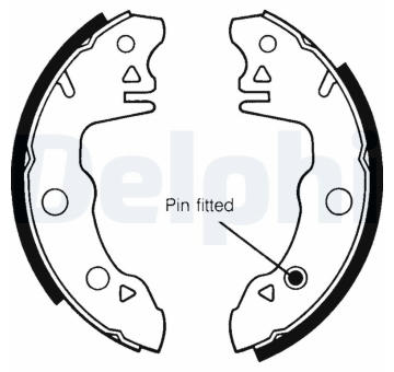 Sada brzdových čelistí DELPHI LS1391