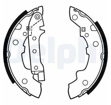 Sada brzdových čelistí DELPHI LS1392