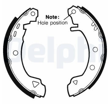 Sada brzdových čelistí DELPHI LS1402