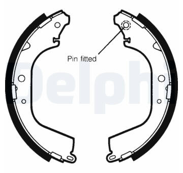 Sada brzdových čelistí DELPHI LS1406