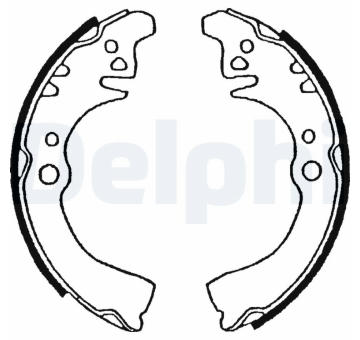 Sada brzdových čelistí DELPHI LS1509