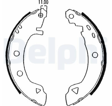 Sada brzdových čelistí DELPHI LS1575
