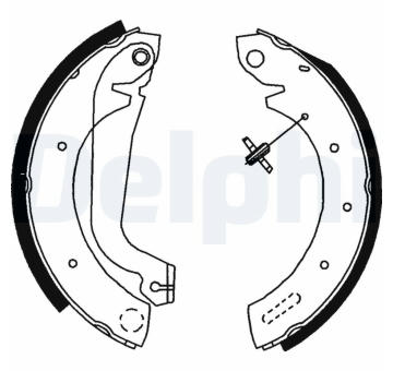 Sada brzdových čelistí, parkovací brzda DELPHI LS1719