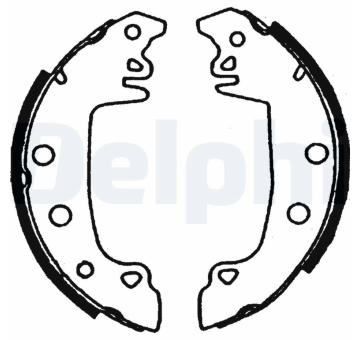 Sada brzdových čelistí, parkovací brzda DELPHI LS1721
