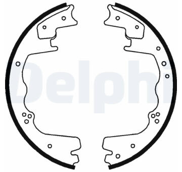 Sada brzdových čelistí, parkovací brzda DELPHI LS1753