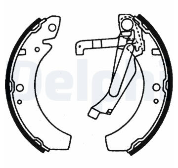 Sada brzdových čelistí DELPHI LS1777