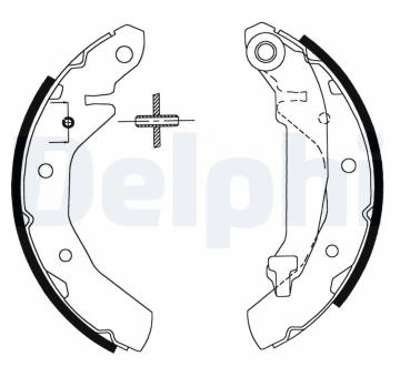 Sada brzdových čelistí DELPHI LS1822